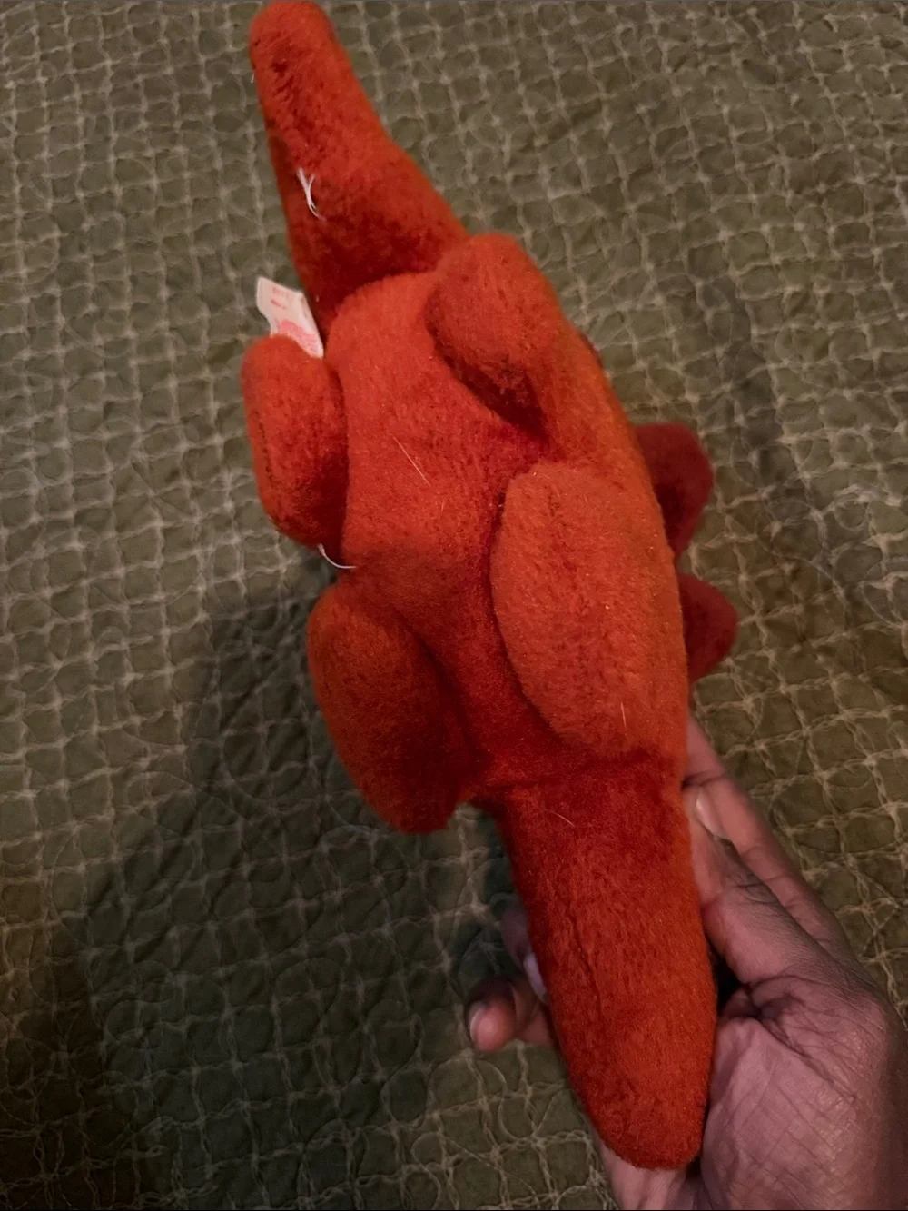 Pierre Cardin Red Plush Stegosaurus Small Pet Toy
